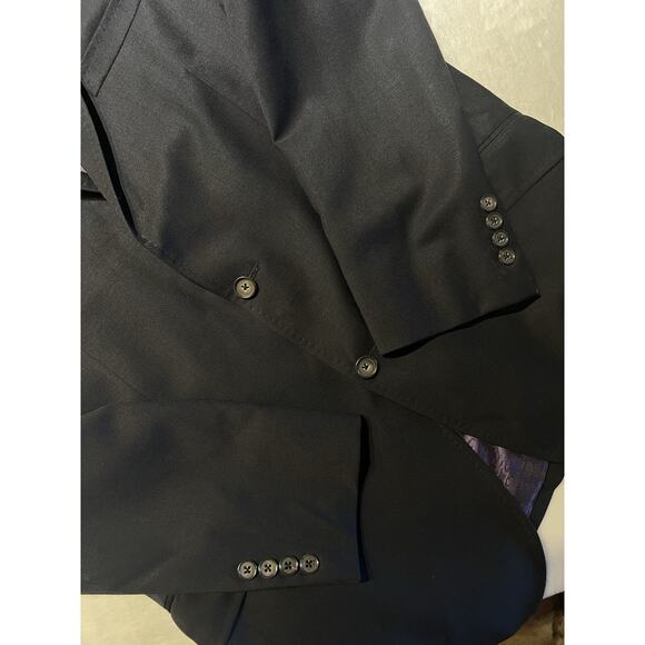 Ted Baker Mens 42L Dark Ink Navy Blue Casual Blazer Sport Coat Jacket - Picture 8 of 15